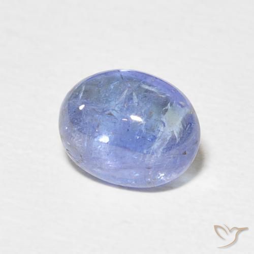 2.57 ct Blue Tanzanite Stone, Natural Tanzanite in Oval Cabochon Shape for Sale
