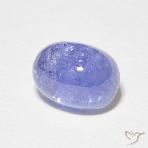 3.73 ct Blue Tanzanite Stone, Natural Tanzanite in Oval Cabochon Shape for Sale