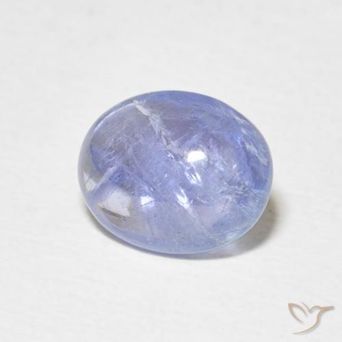 3.01 ct Blue Tanzanite Stone, Natural Tanzanite in Oval Cabochon Shape for Sale