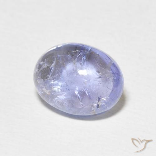 3.51 ct Blue Tanzanite Stone, Natural Tanzanite in Oval Cabochon Shape for Sale