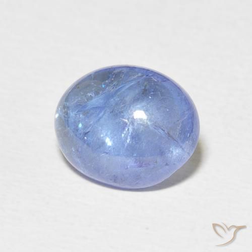 3.40 ct Blue Tanzanite Stone, Natural Tanzanite in Oval Cabochon Shape for Sale