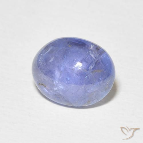 3.69 ct Blue Tanzanite Stone, Natural Tanzanite in Oval Cabochon Shape for Sale