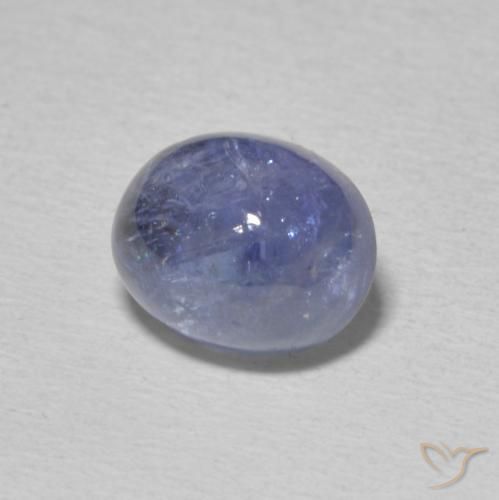 5.08 ct Blue Tanzanite Stone, Natural Tanzanite in Oval Cabochon Shape for Sale