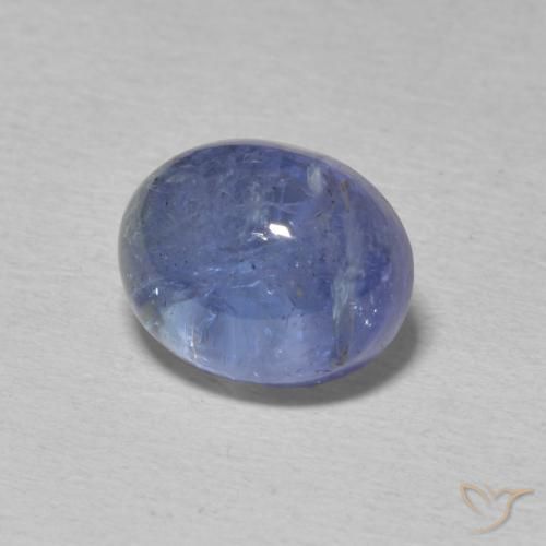 4.73 ct Blue Tanzanite Stone, Natural Tanzanite in Oval Cabochon Shape for Sale