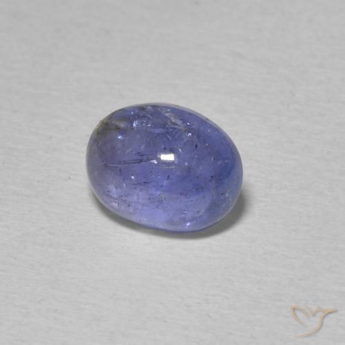 2.55 ct Blue Tanzanite Stone, Natural Tanzanite in Oval Cabochon Shape for Sale
