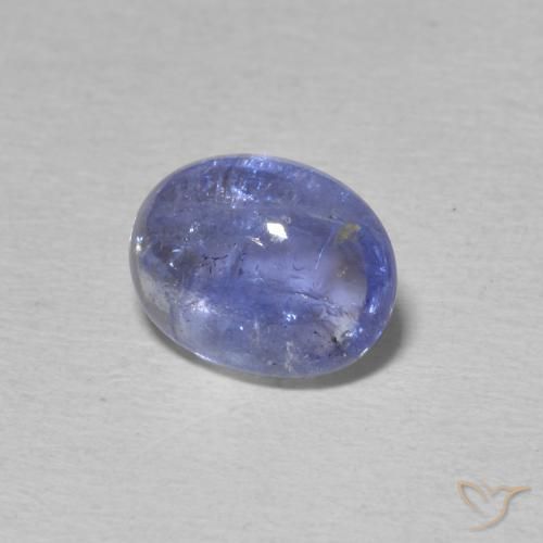 2.52 ct Blue Tanzanite Stone, Natural Tanzanite in Oval Cabochon Shape for Sale