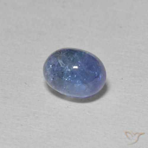 2.26 ct Blue Tanzanite Stone, Natural Tanzanite in Oval Cabochon Shape for Sale