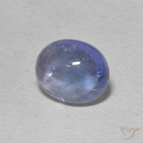 3.73 ct Blue Tanzanite Stone, Natural Tanzanite in Oval Cabochon Shape for Sale
