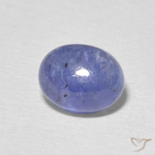 3.23 ct Blue Tanzanite Stone, Natural Tanzanite in Oval Cabochon Shape for Sale