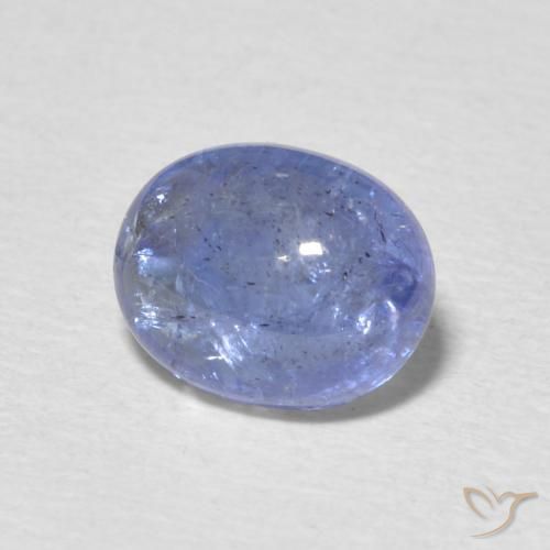 2.37 ct Blue Tanzanite Stone, Natural Tanzanite in Oval Cabochon Shape for Sale