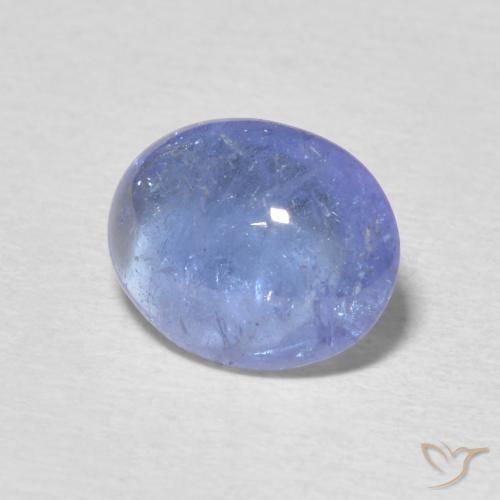 2.89 ct Blue Tanzanite Stone, Natural Tanzanite in Oval Cabochon Shape for Sale