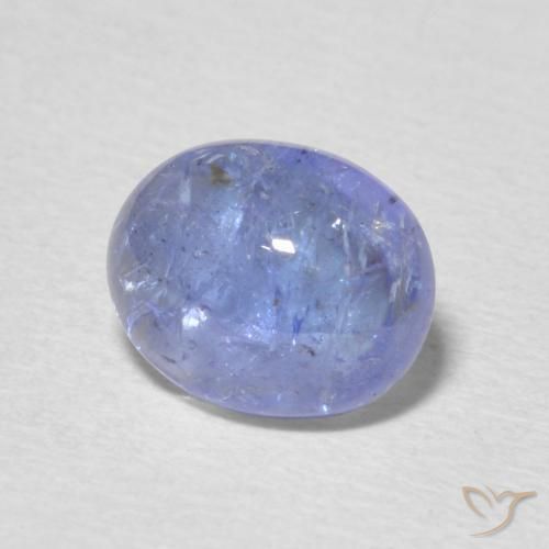 2.46 ct Blue Tanzanite Stone, Natural Tanzanite in Oval Cabochon Shape for Sale
