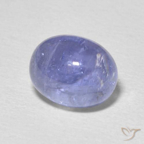 4.40 ct Blue Tanzanite Stone, Natural Tanzanite in Oval Cabochon Shape for Sale
