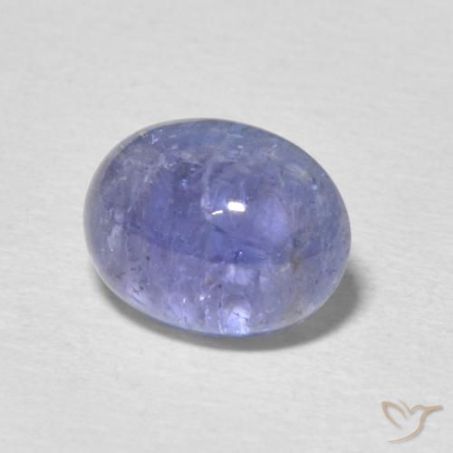 3.59 ct Blue Tanzanite Stone, Natural Tanzanite in Oval Cabochon Shape for Sale