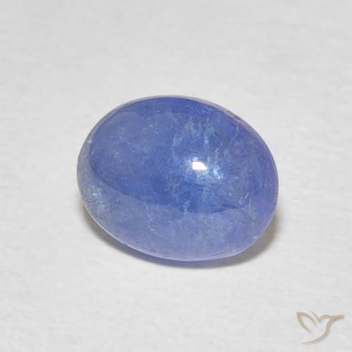 2.49 ct Blue Tanzanite Stone, Natural Tanzanite in Oval Cabochon Shape for Sale
