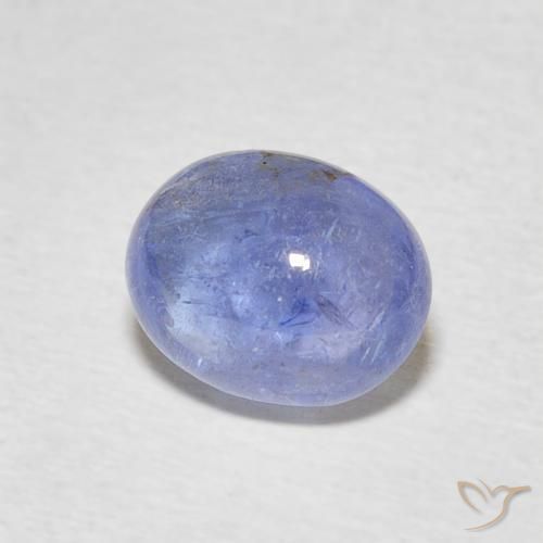 2.45 ct Blue Tanzanite Stone, Natural Tanzanite in Oval Cabochon Shape for Sale