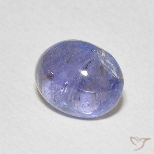 3.57 ct Blue Tanzanite Stone, Natural Tanzanite in Oval Cabochon Shape for Sale
