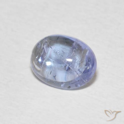 1.40 ct Blue Tanzanite Stone, Natural Tanzanite in Oval Cabochon Shape for Sale