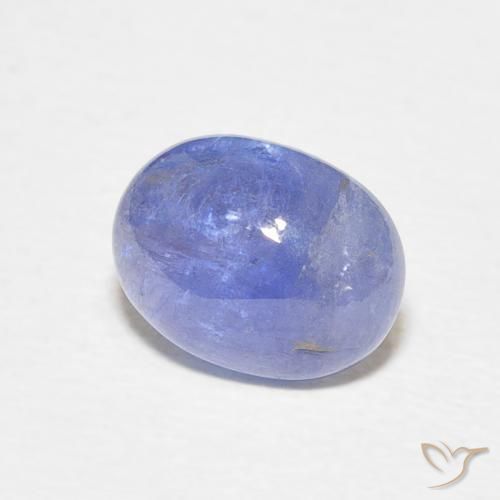 2.57 ct Blue Tanzanite Stone, Natural Tanzanite in Oval Cabochon Shape for Sale