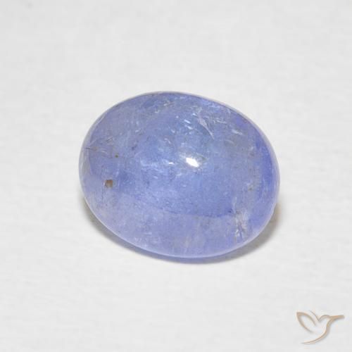 2.12 ct Blue Tanzanite Stone, Natural Tanzanite in Oval Cabochon Shape for Sale