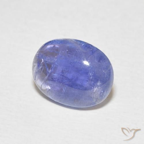 2.88 ct Blue Tanzanite Stone, Natural Tanzanite in Oval Cabochon Shape for Sale