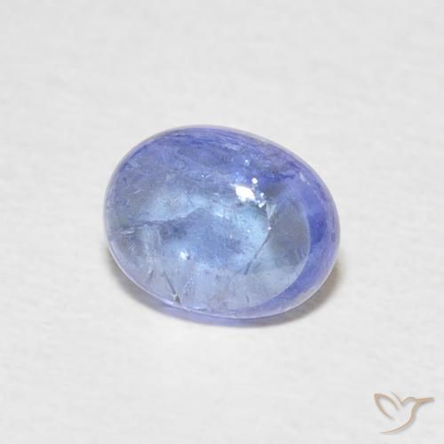 1.57 ct Blue Tanzanite Stone, Natural Tanzanite in Oval Cabochon Shape for Sale