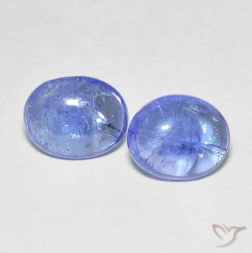 5.66ctw Natural Intense Violet Blue Tanzanite, Oval, Transparent