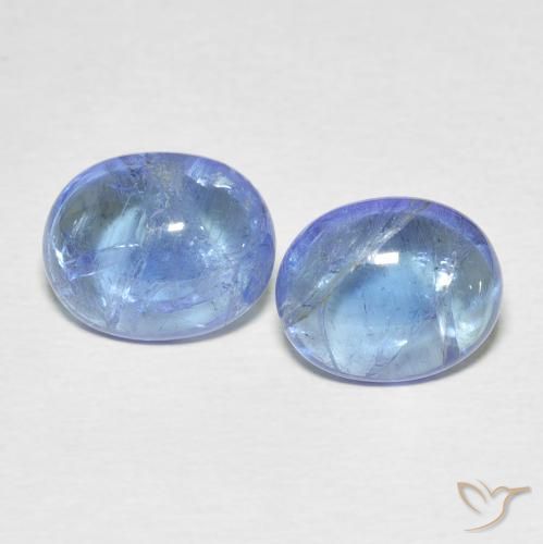 6.17ctw Natural Light Purplish Blue Tanzanite, Oval, Transparent