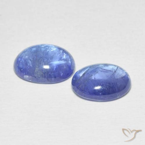 Tanzanite Gemstones in 10 x 8 mm (calibrated) Size for Sale, Tanzanite Stones in Light Purplish Blue Color