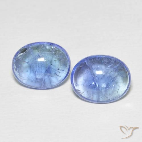 5.86ctw Natural Light Violet Blue Tanzanite, Oval, Transparent