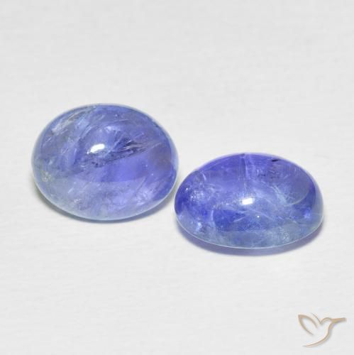 7.86 ctw Blue Tanzanite Stones, Natural Tanzanite in Oval Cabochon Shape for Sale