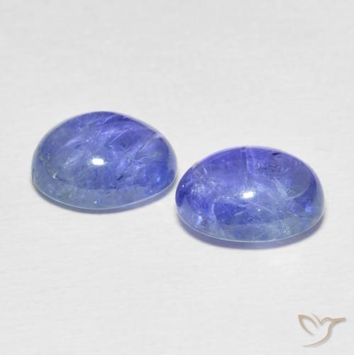 Tanzanite Gemstones in 10 x 8 mm (calibrated) Size for Sale, Tanzanite Stones in Electric Blue Color