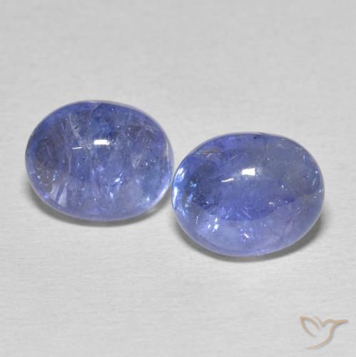 7.21ctw Natural Intense Violet Blue Tanzanite, Oval, Transparent