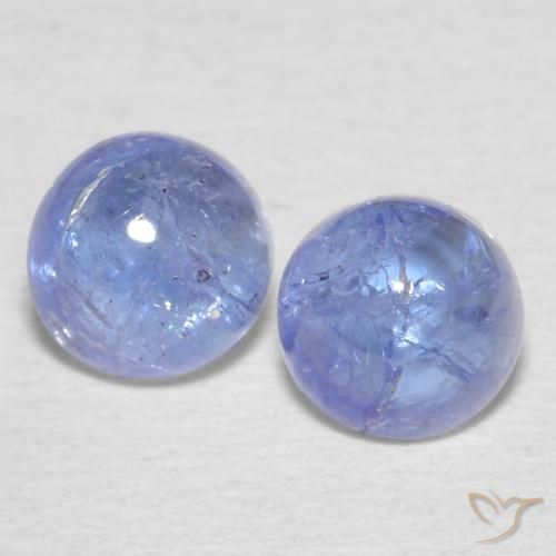 1.53ctw Natural Intense Violet Blue Tanzanite, Round, Transparent
