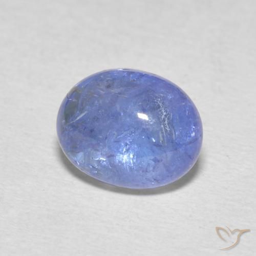 2.86 ct Blue Tanzanite Stone, Natural Tanzanite in Oval Cabochon Shape for Sale