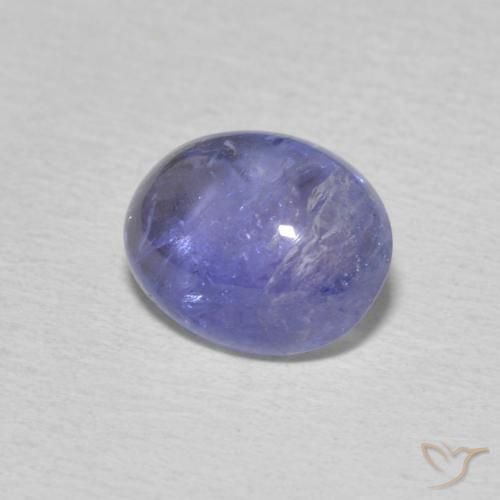 2.89 ct Blue Tanzanite Stone, Natural Tanzanite in Oval Cabochon Shape for Sale