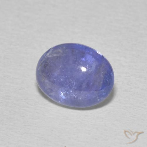 2.31 ct Blue Tanzanite Stone, Natural Tanzanite in Oval Cabochon Shape for Sale