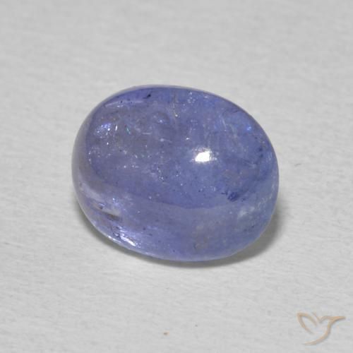 3.31 ct Blue Tanzanite Stone, Natural Tanzanite in Oval Cabochon Shape for Sale