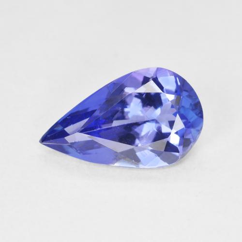 2.14ct Natural Deep Violet Blue Tanzanite, Pear Shape, VVS