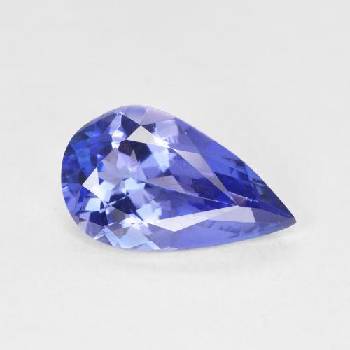 2.14 ct Blue Tanzanite Stone, Natural Tanzanite in Pear Facet Shape for Sale