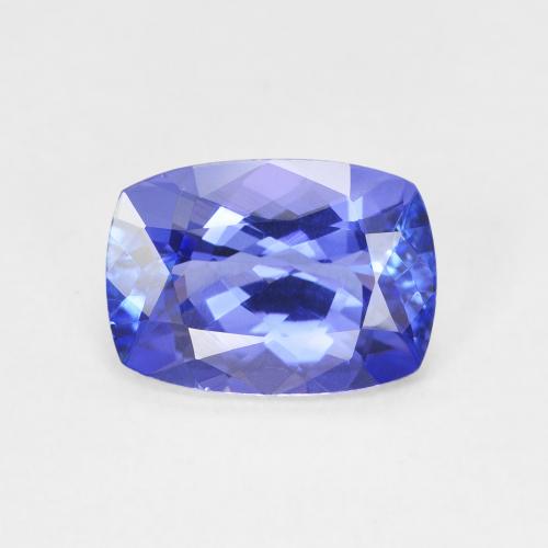 2.47ct Natural Deep Violet Blue Tanzanite, Cushion, VVS