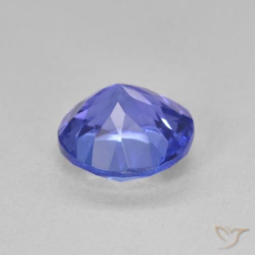 Tanzanite Gemstone in 8 mm (calibrated) Size for Sale, Tanzanite Stone in Intense Violet Blue Color