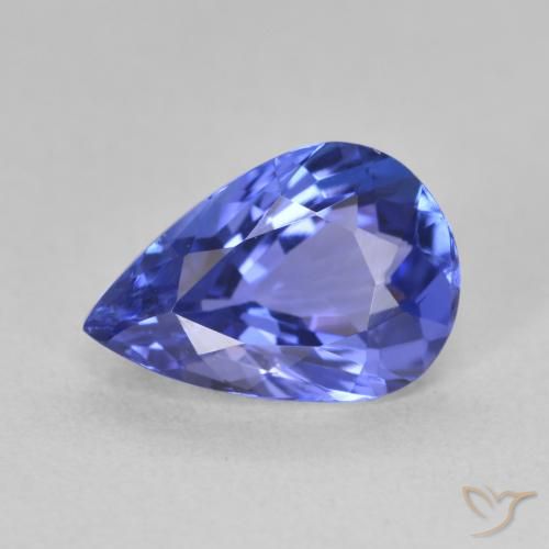 2.15ct Natural Violet Blue Tanzanite, Pear Shape, VVS