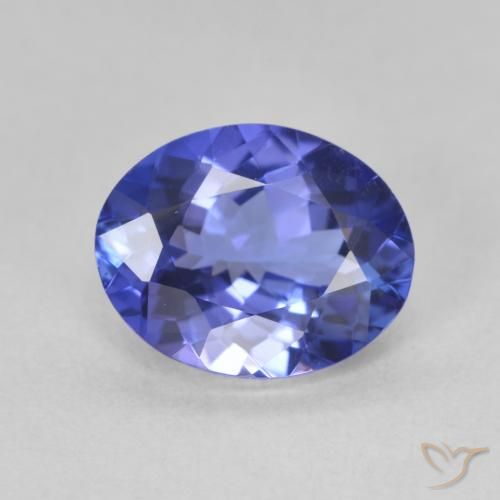 2.14ct Natural Deep Violet Blue Tanzanite, Oval, VVS