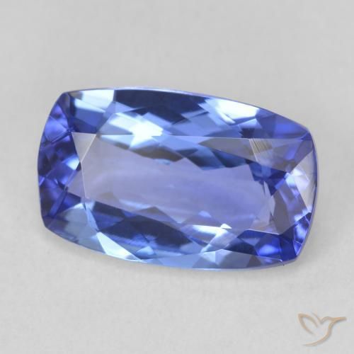 2.88 ct Blue Tanzanite Stone, Natural Tanzanite in Cushion-Cut Shape for Sale
