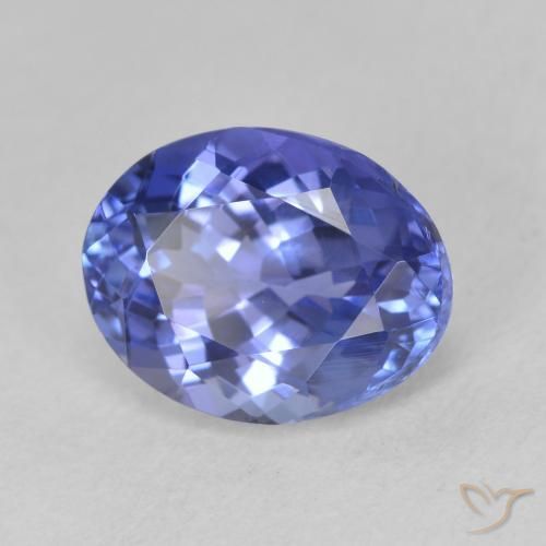 2.91 ct Blue Tanzanite Stone, Natural Tanzanite in Oval Facet Shape for Sale
