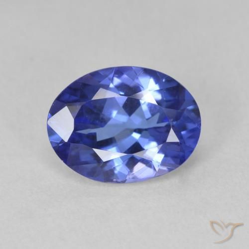 1.84ct Natural Medium Navy Blue Tanzanite, Oval, VVS