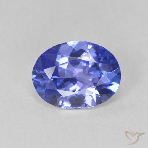 1.54ct Natural Intense Violet Blue Tanzanite, Oval, VVS