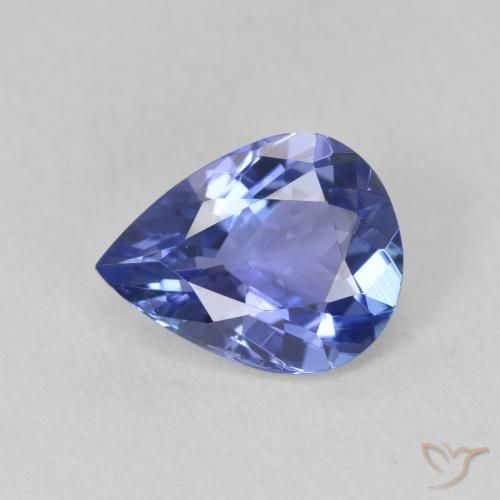 1.72ct Natural Violet Blue Tanzanite, Pear Shape, VVS