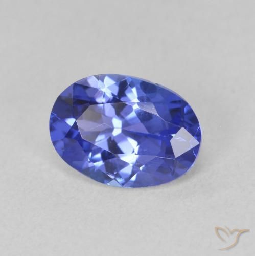 1.33 ct Blue Tanzanite Stone, Natural Tanzanite in Oval Facet Shape for Sale
